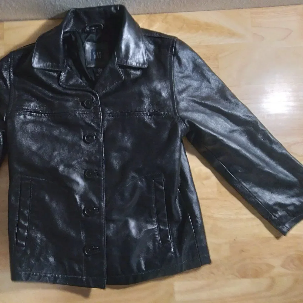 Gap Leather Jacket Youth
